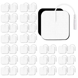 40PCS Almohadillas de Electrodo para Fisioterapia, Parche de Electrodos de Reutilizables, Electrodos Autoadhesivos de Masaje TENS para Estimulación Muscular, Masaje Corporal(5×5)