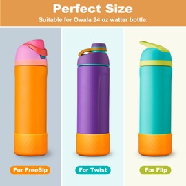 yoelike Silicone Boot for Owala Water Bottle 24 oz, Anti-Slip Protective Sleeve for FreeSip/Twist/Flip, Bottom Bumper Cover for Watter Bottle Accessories