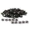 200Pcs 4mm Black Round Dome Studs Nailhead Rivets for Punk Rock DIY Leather Craft, Clothes, Bags, Shoes, Bracelets