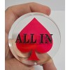 ChipDaddy 3" Acrylic All-In Button - Red Spade Dealer Marker