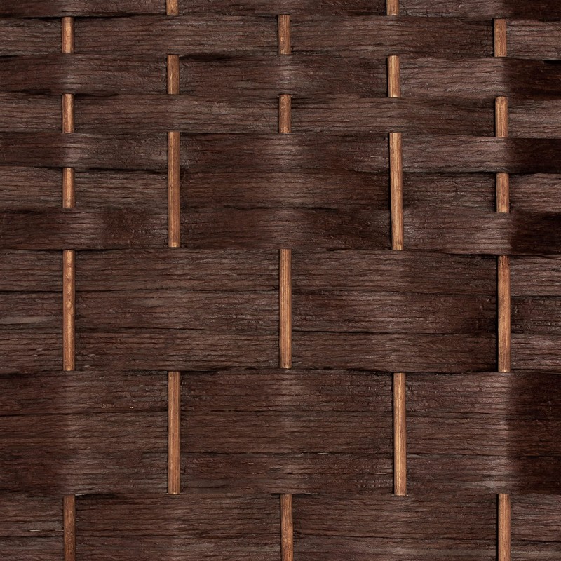 Red Lantern 4 ft. Short Diamond Weave Fiber Folding Screen