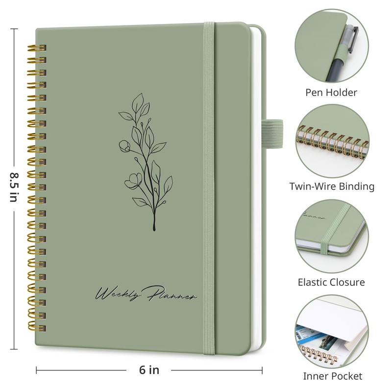 Undated Weekly Planner, Weekly To Do List Notebook with Goal