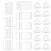 Swpeet Assortment Kit: 60 Pcs Mini Acrylic Hinges, Hasps, Lock