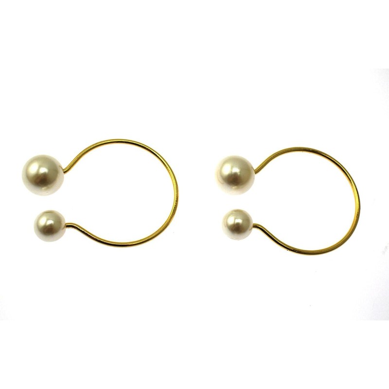 Speed mao Simple Stylish Pearl Napkin Rings Set of 8