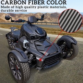 SAUTVS Front Grill Trims for Can-Am Ryker, Carbon Fiber Color Style Lower Grill Protector for Can Am Ryker 600 900 Sport & Ryker Rally Edition All Models Accessories (Replace OEM 219400947)