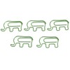 100pcs Paper Clip Cute Elephant Shaped Stainless Steel Paper Clip