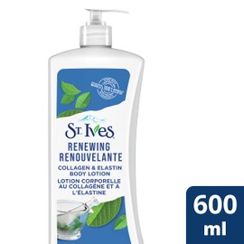 St. Ives Renewing Body Lotion dry skin moisturizer for beautiful, supple skin Collagen Elastin made with 100% naturally sourced moisturizers 600 mL