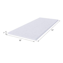 Foamy Foam High Density 1 inch Thick, 18 inch Wide, 72 inch Long Upholstery Foam, Cushion Replacement