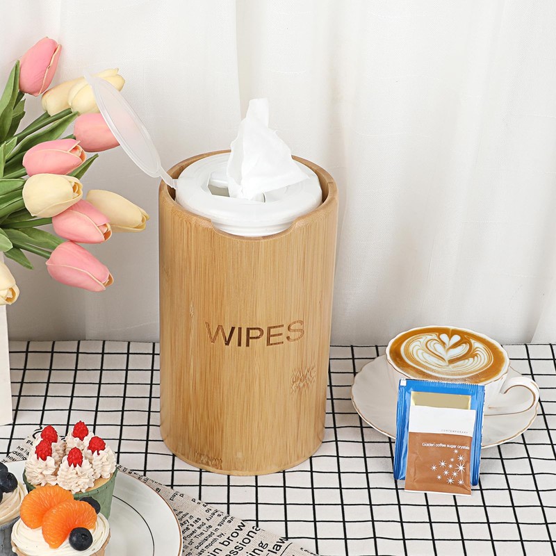 Kokone Bamboo Wipes Dispenser Compatible for Clorox Lysol, Farmhouse Wipes