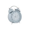 Karlsson KA5784LB Iconic Retro Silent Metal Alarm Clock, Light Blue,