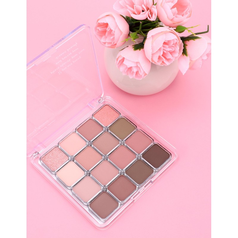 Erinde 16 Colors Eyeshadow Palette, Matte Shimmer Glitter Finishes Eye