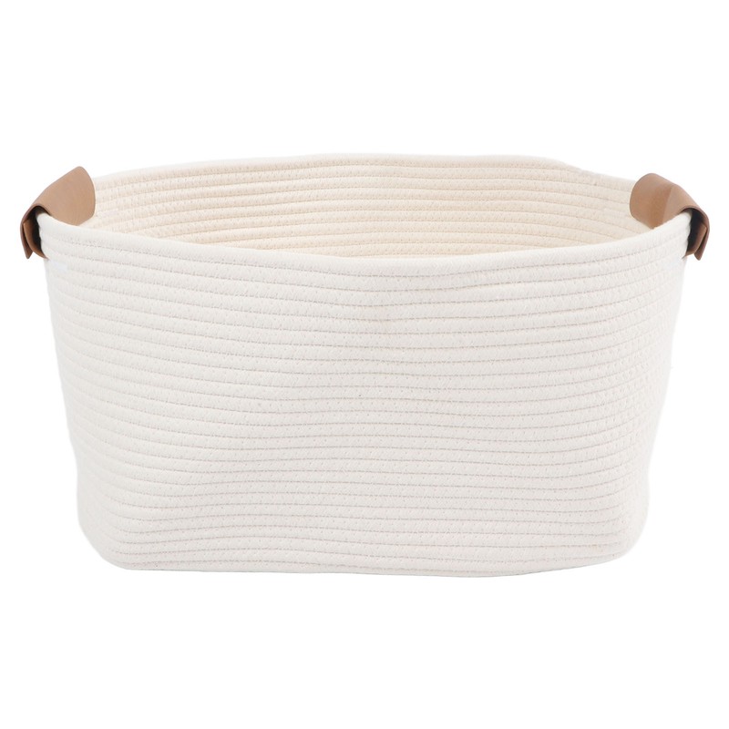 Cotton Rope Basket Large Capacity Multifunction Rope Woven Blanket Basket