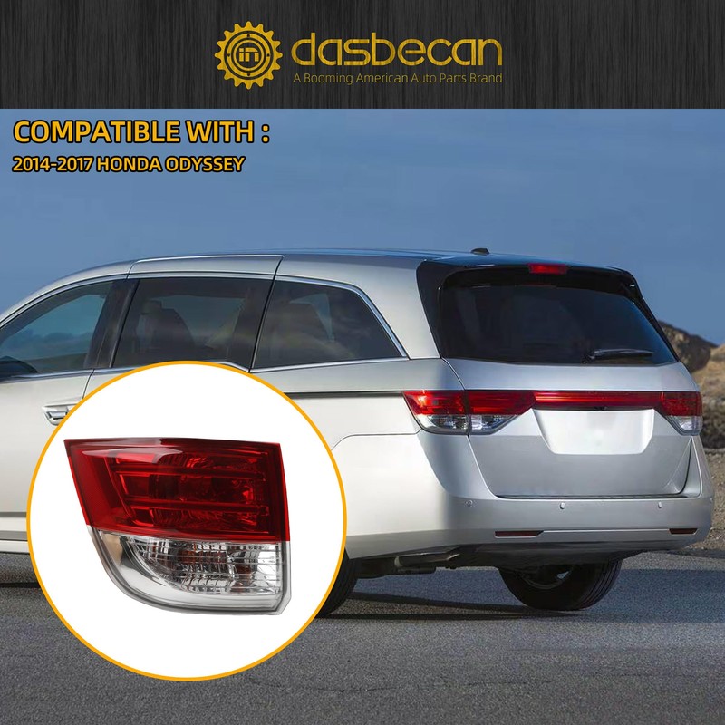 Dasbecan Halogen Left Tail Light Assembly Compatible with 2014-2017 Honda