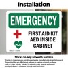 (2 Pack) First Aid Kit AED Inside Cabinet With Symbol