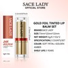 SACE LADY Tinted Lip Balm Set, Gold Foil Moisturizing Long