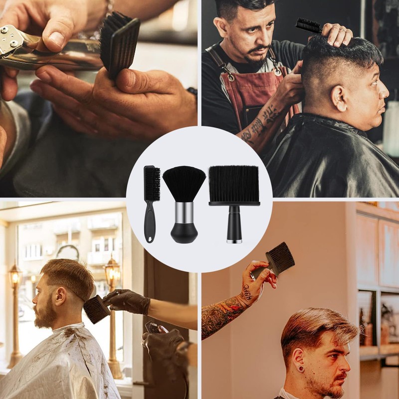 3 Pcs Barber Brush, Hair Clipper Cleaning Brush, Neck Duster