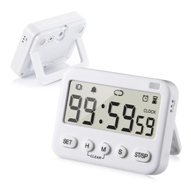 GH 99 Hours Full Featured Timer, Reminder Mode (Vibrate, Sound, Flash), Timing Function (Clock, Alarm, Stopwatch, Countdown, Cycle Timer), Compatible with Pokémon Sleep Plus+, Kitchen Timer Magnetic