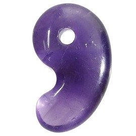 Shinjuku Gin no Kura (High Quality) Amethyst 3A Grade Magatama Length Approx. 0.9 inches (2.3 cm), Natural Stone, Power Stone, Amethyst, Birthstone, February, Crystal, Purple, Purple, Amulet, Stone