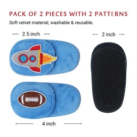 Astropic 2Pcs Eye Patches for Kids | Boys Eye Patch for Glasses | Medical Eye Patches for Children with Lazy Eye | Amblyopia Eye Patch for Toddlers to Cover Either Eye (Rocket & Football)