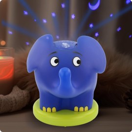 Ansmann ANSMANN LED Sternenhimmel Projektor ?Elefant aus der TV-Sendung mit der Maus, Touch Bedienung mit Musik, Einschlafhilfe als Nachtlicht fr M?dchen & Jungen - Nachttischlampe Kinderzimmer