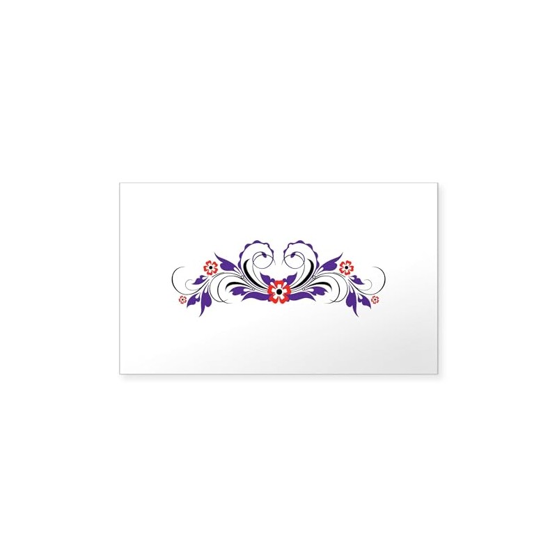 CafePress Floral Pattern Flower Decoration Sticker Rectangle Bumper Sticker Car