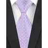 Gingham - Corbatas para hombre, diseño de lunares, azul claro,