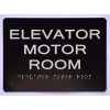 CAADASigns.com Elevator Motor Room Sign Black (Aluminium, Black/Silver,S