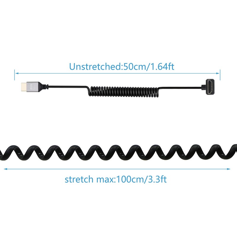 RIIEYOCA 90 Degree Up Angle UHD 4K HDMI Male to