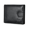 MORUCHA Black Tap-&-Go RFID Wallet, Soft Cowhide Leather Passcase Wallets,