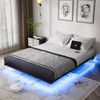OLEVS Floating Bed Frame Queen Size with Smart LED Lights