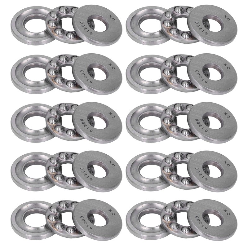 10Pcs Thrust Ball Bearing Single Direction Accessory Replacement Set Kit
