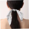 Baluue Glitter Hair Bows with Elastic Hair Ties for Women