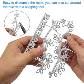 3 Models Die Cuts for Card Making, DaKuan Green Leaf, Flower, Grid 3 Cutting Dies Sets, Cutting Dies Sets, Embossing Template for Scrapbooking DIY Cards Album Crafts Supplies, Greeting Card Production