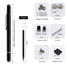 Fidget Pen, Magnetic Pen, Magnetic Ballpoint Pen, Funny Multifunctional Magnetic Pen, Fidget Pen, Cool Gadgets Stress Relief Magnetic Fidget Pen Birthday Gift for Men, Women, Children, Teenagers