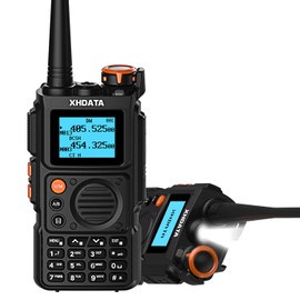 XHDATA E100 Walkie Talkie Long Range, UHF/VHF/FM/Aviation/Weather Band, 6W Two Way Radio with 3000mAH Battery, 999Channels, CTCSS/DCS, NOAA Weather Alerts, for Outdoors(1 Pack)