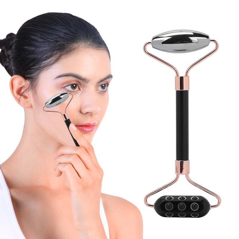 Terahertz Face Roller Power Stone Facial Beauty Roller Massager Gua