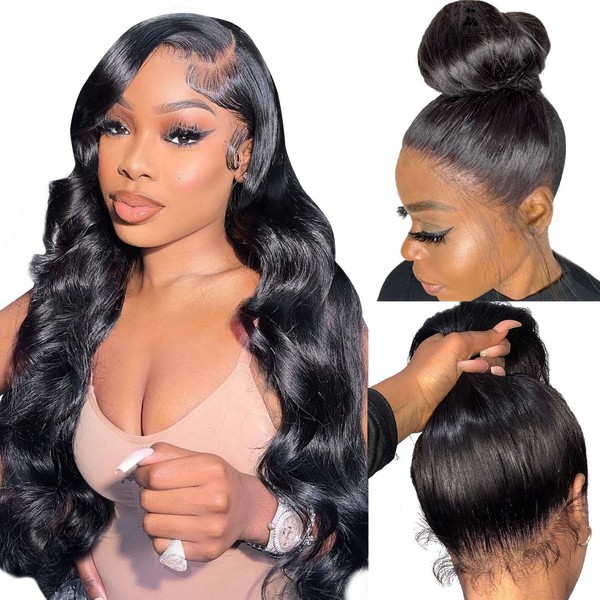 360 Lace Front Wigs Human Hair Body Wave Brazilian Glueless Human Hair Wigs For Black Women 150% 360 Lace Frontal Wig Pre Plucked With Baby Hair 20Inch