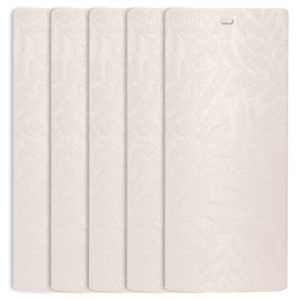 DALIX Rainforest Ivory Vertical Blind Texture Slats Window Size 46.5 Qty 5 Pack