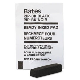 Bates Ready-Inked Pad for Standard and Dropped Cipher Numbering Machines, Black, 9808196