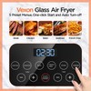4.5QT Large Air Fryer – See-Through Glass, 360° Hot Air