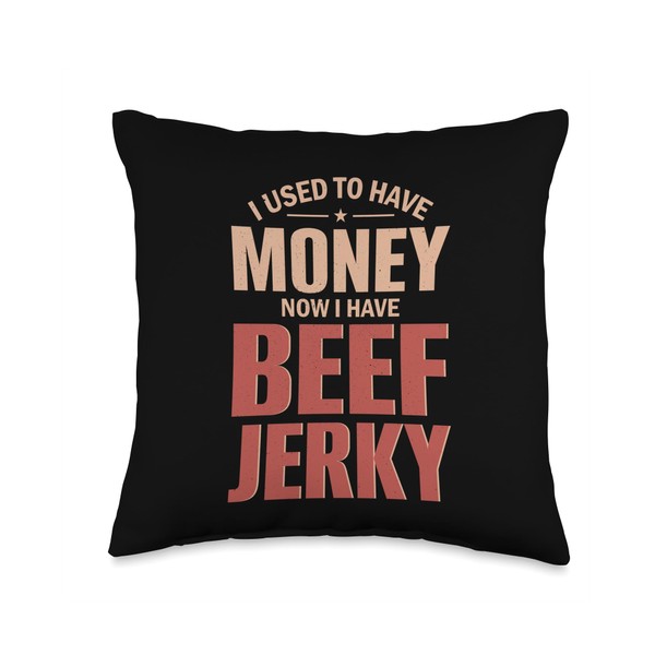 Beef Jerky Stick Keto Throw Pillow
