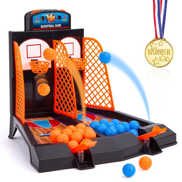 3 otters Basketball Shooting Game, 29PCS Tabletop Game Set Desktop Toys Arcade Basketball Game for Kids Adults Game Sports Favors Stress Relief, Christmas Stocking Stuffers