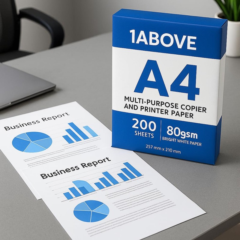 1ABOVE A4 Multi-Purpose Copier and Printer Paper - 200 Sheets,