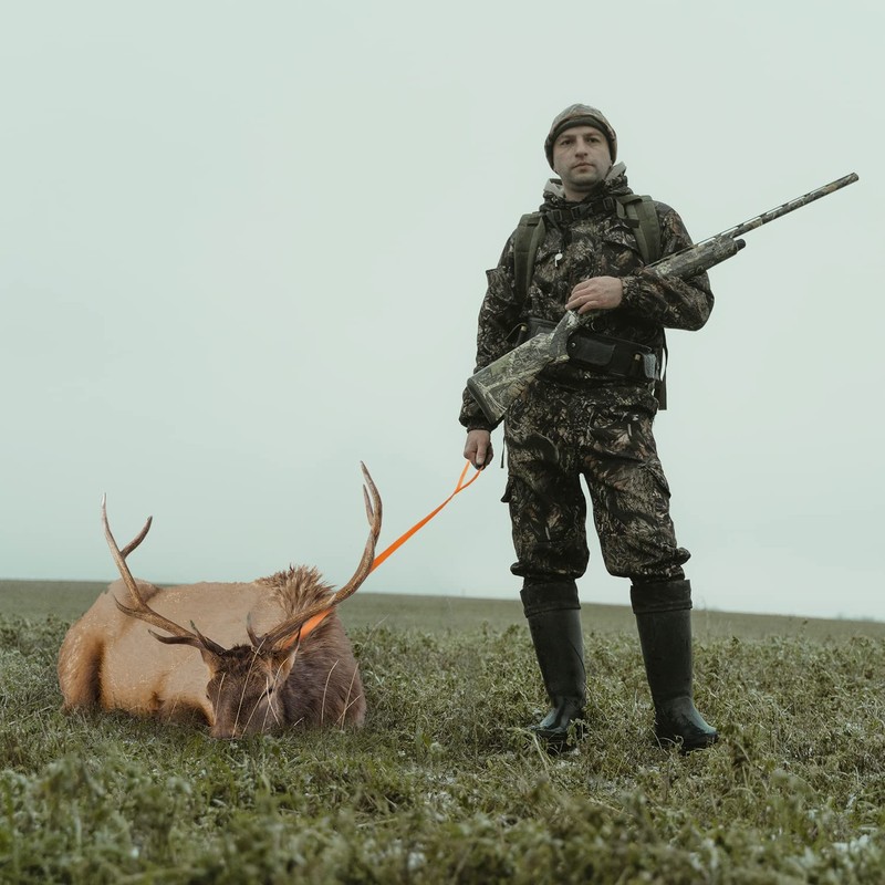 KINBOM 2pcs Deer Pull Strap, Orange Deer Puller Harness With