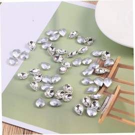 VILLFUL 150pcs Glass Teardrop Charms for Jewelry Making Shiny Rhinestone Nail Art Decorations Pink White Red Elegant Manicure Supplies for DIY Craft Projects