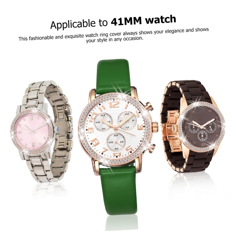 GRIRIW Rhinestone Decorative Watch Case Ring Cover Bumper for Watch