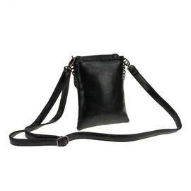 FakeFace Damen PU Leder Schultertasche Umhängetasche Clutch Handtasche Henkeltasche mit Totenkopf Handytasche Handbag Crossbody Bag Geschenk für Damen Mädchen (Schwarz)
