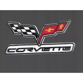 New 2 1/8 x 4 1/4" Corvette Iron on Patch Free Ship