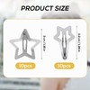 Pack of 20 Star-Shaped Snap Hair Clips, 3 cm &