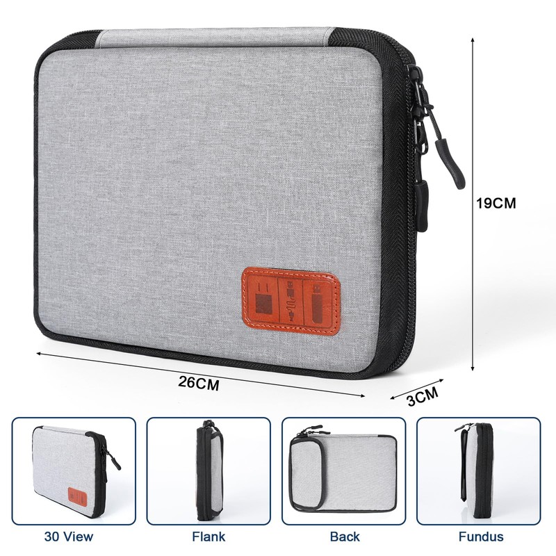 Cozary Cable Bag Electronic Cable Organiser, Universal Cable Organiser Bag